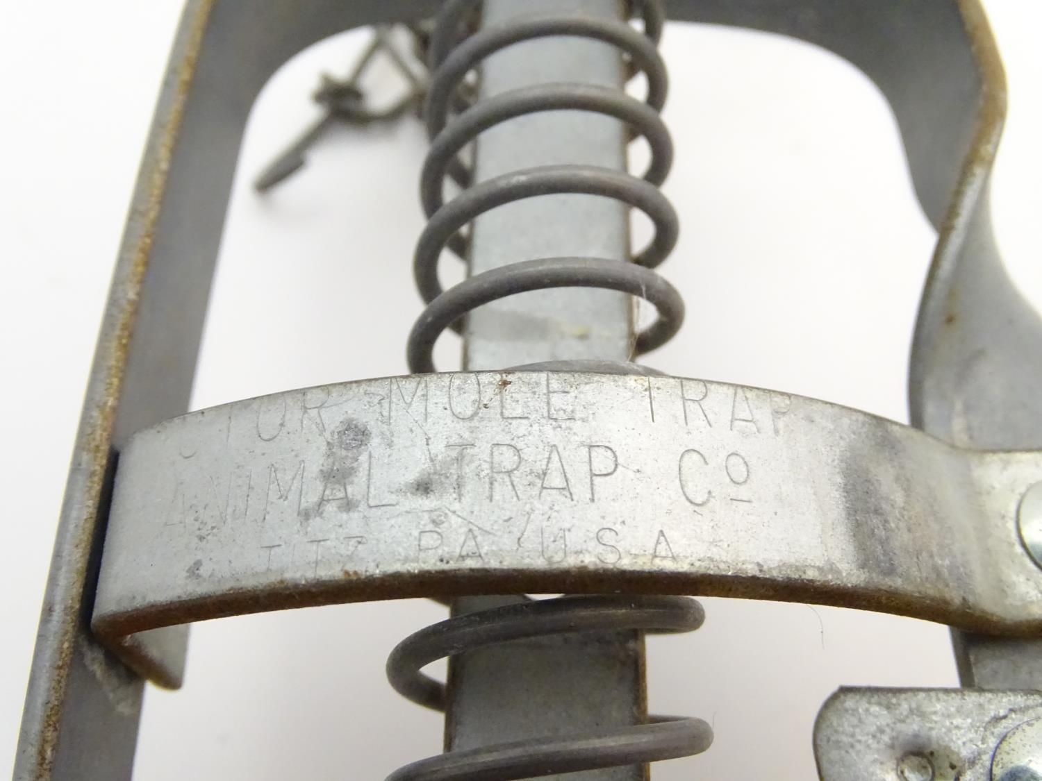 An ATC 'Victor Mole Trap', 'Impassable' pattern, of galvanised steel construction, 13" long Please - Image 4 of 5