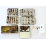 Two Wheatley fly cases, containing an assortment of wet and Sea Trout flies, together with a case