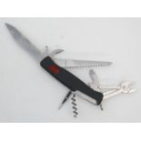 A Wenger 'Everest ' Ranger Swiss Army knife, having a range of blades and tools, 8 3/4" extended