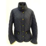 A Joules navy quilted jacket, ladies size 18 Please Note - we do not make reference to the condition