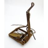 Antique trap: a mid-20thC Sawyer RSPCA rabbit trap, 7 3/4" tall Please Note - we do not make