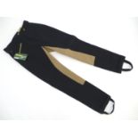 Saddle Huggers by Shires black jodhpurs, ladies size 28, with tags Please Note - we do not make