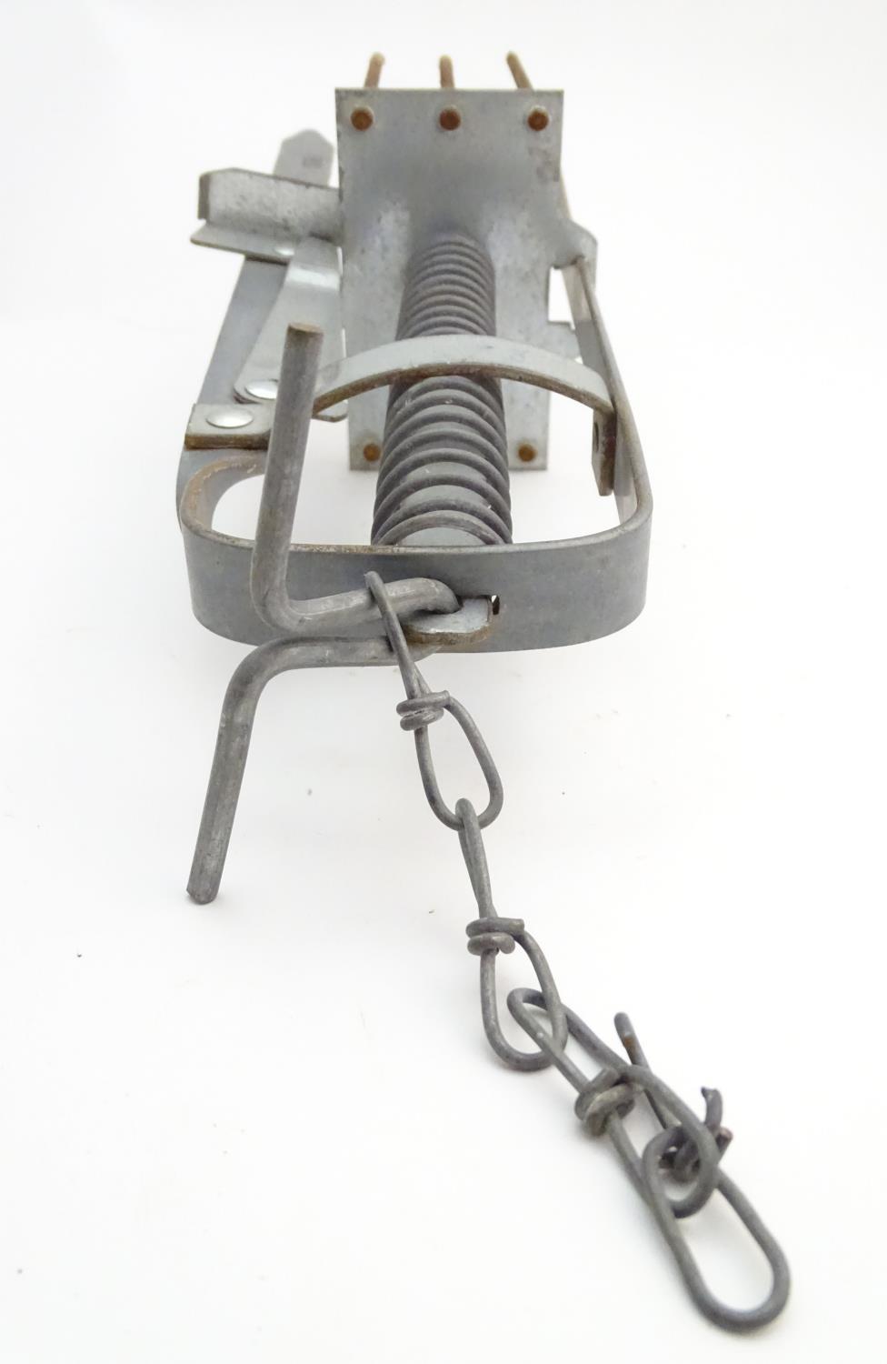 An ATC 'Victor Mole Trap', 'Impassable' pattern, of galvanised steel construction, 13" long Please - Image 2 of 5