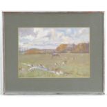 After Lionel Edwards (1874-1954), Colour print, The RA Drag, Bordon, 1938, The Royal Artillery Hunt,