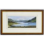 E. H. Gillespie, XX, Watercolour, View of Turret Dam from Bridge, A Scottish landscape with two