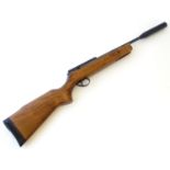 Airgun: a BSA 'Lightning' .22 break barrel air rifle, carbine barrel with silencer, beech pistolgrip