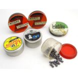 An assortment of airgun pellets, comprising Milbro 'Caledonian' in .22 and .177, Webley 'Special