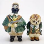 Two Rye Cinque Ports Pottery comedic figures from the Country Gentlemen series, comprising Phineas