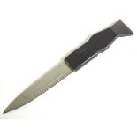A William Rogers of Sheffield stainless steel folding fishing knife, 4'' blade, together with an