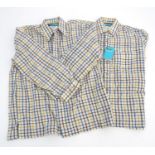 Two Bonart checked shirts, one 32cm, the other 30cm (2) Please Note - we do not make reference to