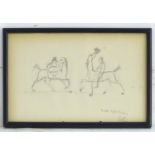 Edwin Landseer Lutyens (1869-1944), Pencil, A sketch depicting two gentlemen on horse back, one