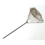 A folding game fishing landing net with clip, 39'' long (extended) 16'' wide Please Note - we do not