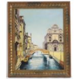 Manner of Harald Peter W. Schumacher (1836-1912), Oil on canvas, A Venetian canal scene with