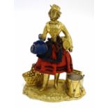 A 19thC French cast gilded bronze novelty desk stand formed as a lady, after Alphonse Giroux. The