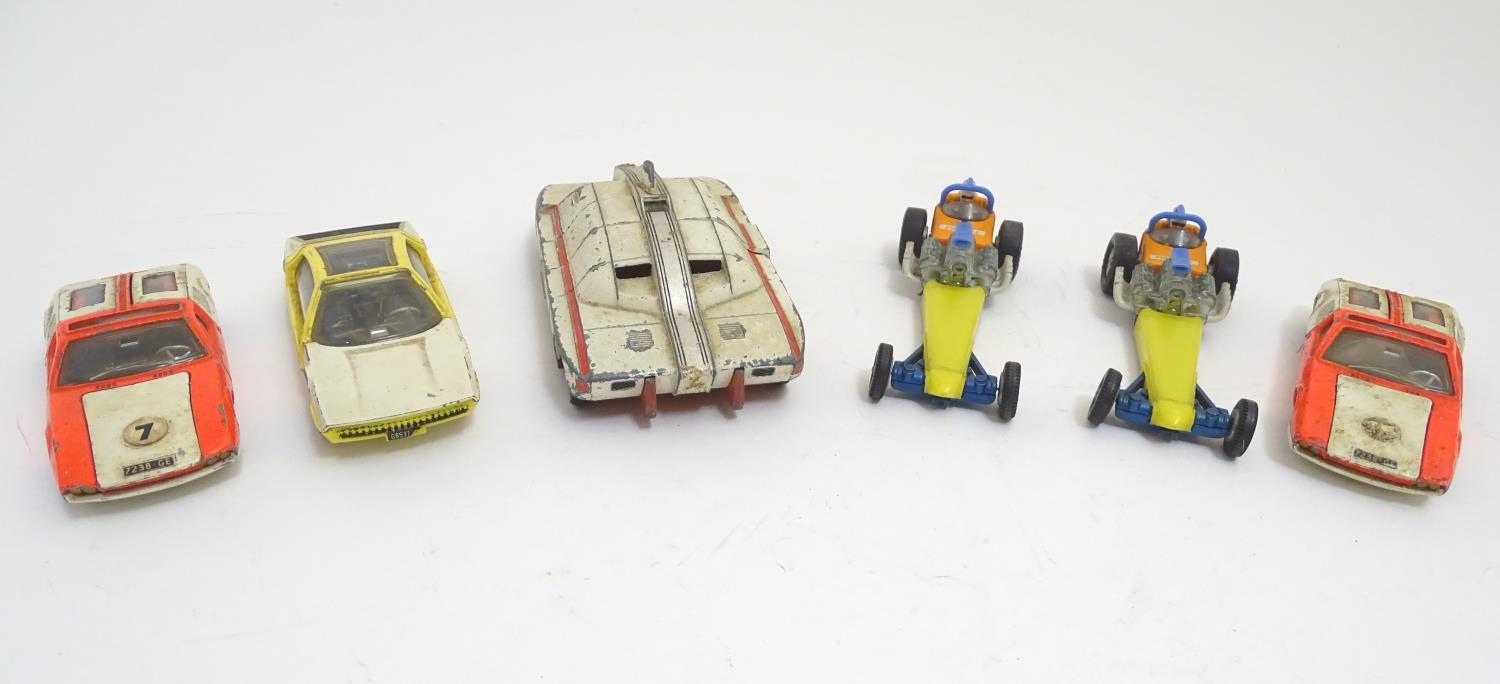 Toys: A quantity of assorted die cast scale model Dinky Toys, comprising, Captain Scarlet Maximum