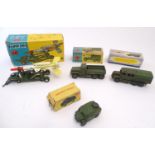 Toys: Four assorted die cast scale models to include Dinky Supertoys Medium Artillery Tractor, model