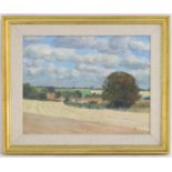 Gerard Mansell, XX, English School, Oil on canvas, South Creake, Norfolk, A country landscape with