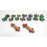 Toys: A quantity of Corgi Toys and Dinky Toys die cast scale model racing cars, Dinky models to