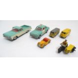 Toys: Assorted Dinky Toys die cast scale model vehicles, comprising Ford Escort, with opening doors,