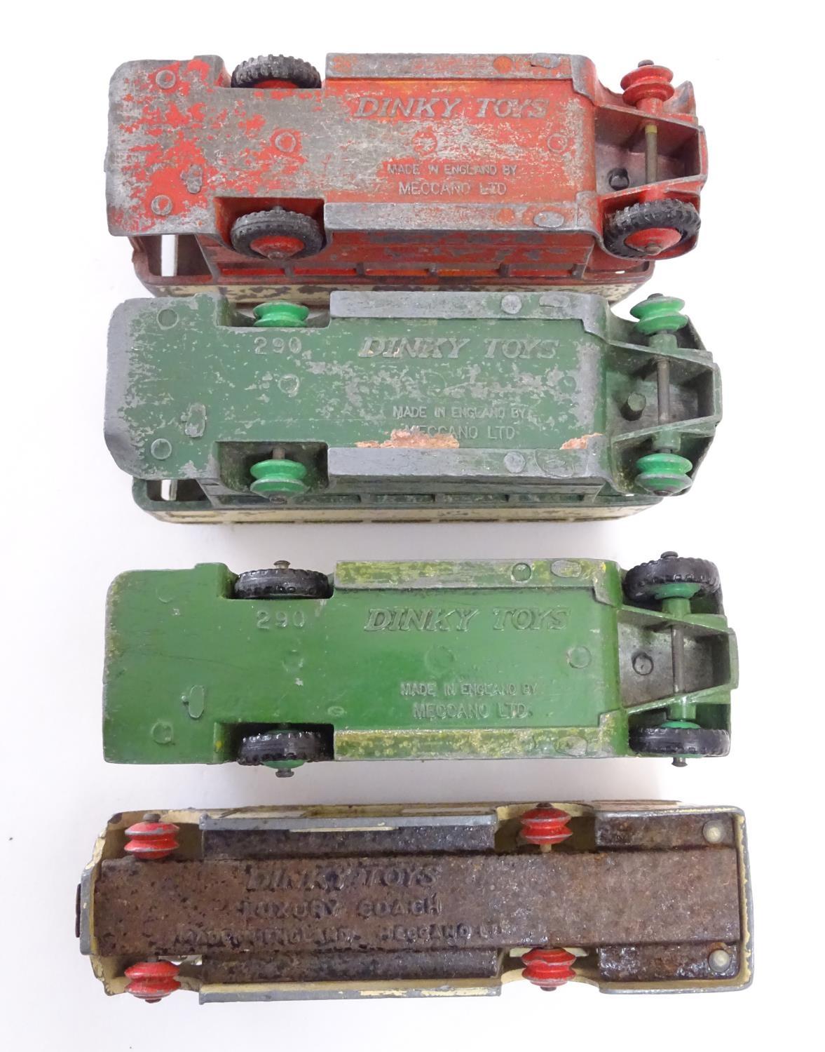 Toys: Seven Dinky Toys die cast scale model buses, comprising a Double Decker Bus, cream and red - Image 8 of 8