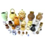 A large collection of assorted jugs etc. to include examples by Brixton Pottery, Chameleon Ware,