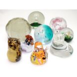 A collection of 20thC art glass paperweights, including Caithness 'Foursome' R76751, Langham Glass
