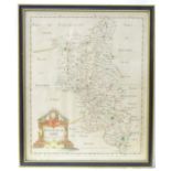 Map: A map of Buckinghamshire by Sutton Nicholls after Robert Morden. Showing the borders