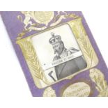 An early 20thC paper / card souvenir commemorating the coronation of Edward VII, a printed