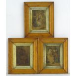 After J. Mansell, Three Victorian chromolithographs, comprising Old, Fortune Teller, Courtship and