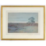 A. Haselgrave, XIX-XX, Watercolour, A country landscape scene with two figures walking through a