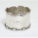 A silver napkin ring hallmarked Birmingham 1928 Please Note - we do not make reference to the