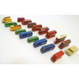 Toys: A large quantity of Lesney / Moko / Matchbox die cast scale model public transport vehicles,