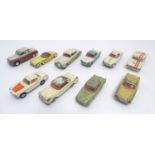 Toys: A quantity of Corgi Toys die cast scale model cars comprising Bentley Continental Sports