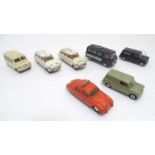 Toys: Seven Corgi Toys die cast scale model emergency service vehicles comprising Bedford Utilecon