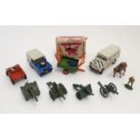 Toys: A large quantity of Britains Ltd die cast scale model vehicles comprising Tip-Up Farm