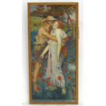 After Maurice Greiffenhagen (1862-1931), XX, Watercolour, An Idyll, A lover's embrace in a garden of