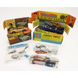 Toys: Two Corgi Toys die cast scale model cars comprising Gun Firing Thrush-Buster from the film The