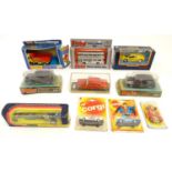Toys: A quantity of die cast scale model cars / vehicles comprising two Dinky Toys Speedwheels