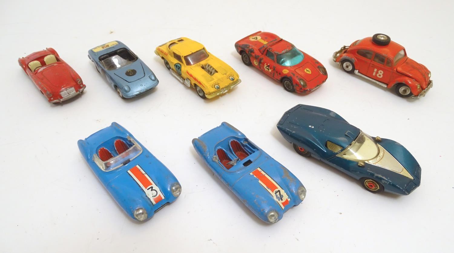 Toys: A quantity of Corgi Toys die cast scale model cars, comprising Ferrari Berlinetta 250 le Mans,
