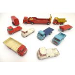 Toys: A quantity of Corgi Toys die cast scale model vehicles comprising E. R. F. Model 44G Flatbed