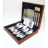 Viners silver plate Flatware : A ' 44 piece Westbury Canteen '. Cased. Please Note - we do not