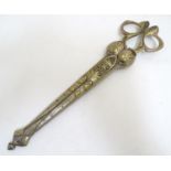 A pair of Art Nouveau silver plate cased scissors / shears, the case / sheath and handles with