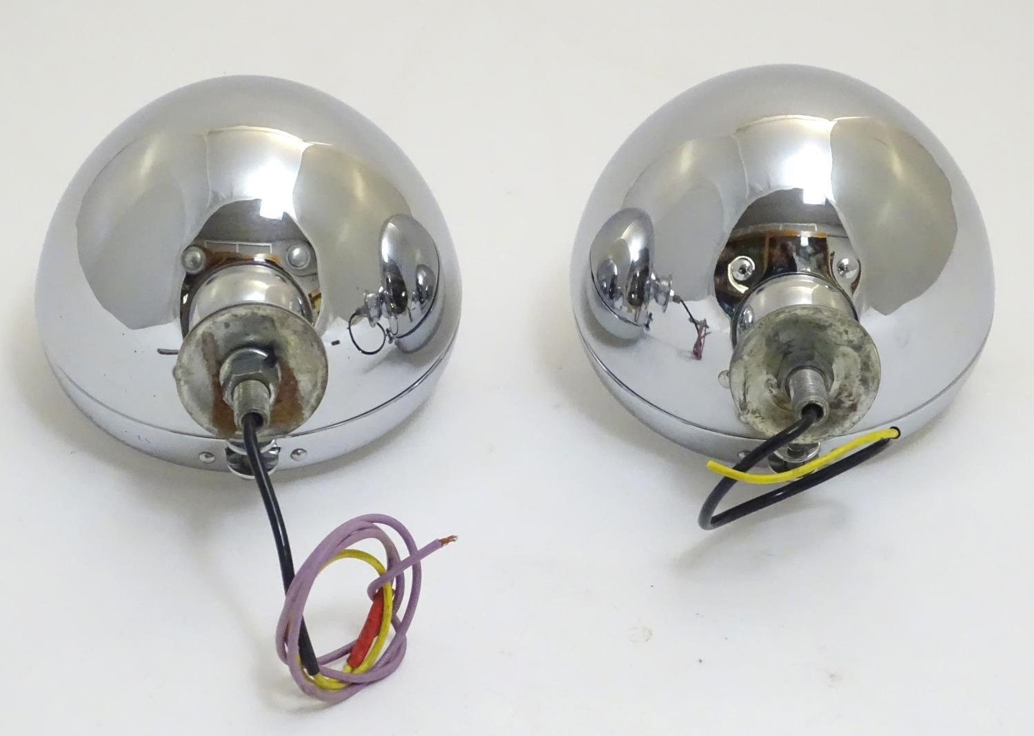 A pair of KC Hilites chromium automotive spotlights with covers, each 6" wide Please Note - we do - Image 5 of 6