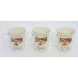 A trio of late 20thC advertising mugs by Wade for Lyons, promoting 'Lyons Rich Hot Chocolate Drink.'