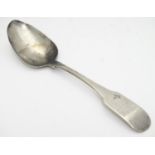 An Irish silver fiddle pattern spoon Dublin 1808 maker William Ward and marked with retailer stamp '