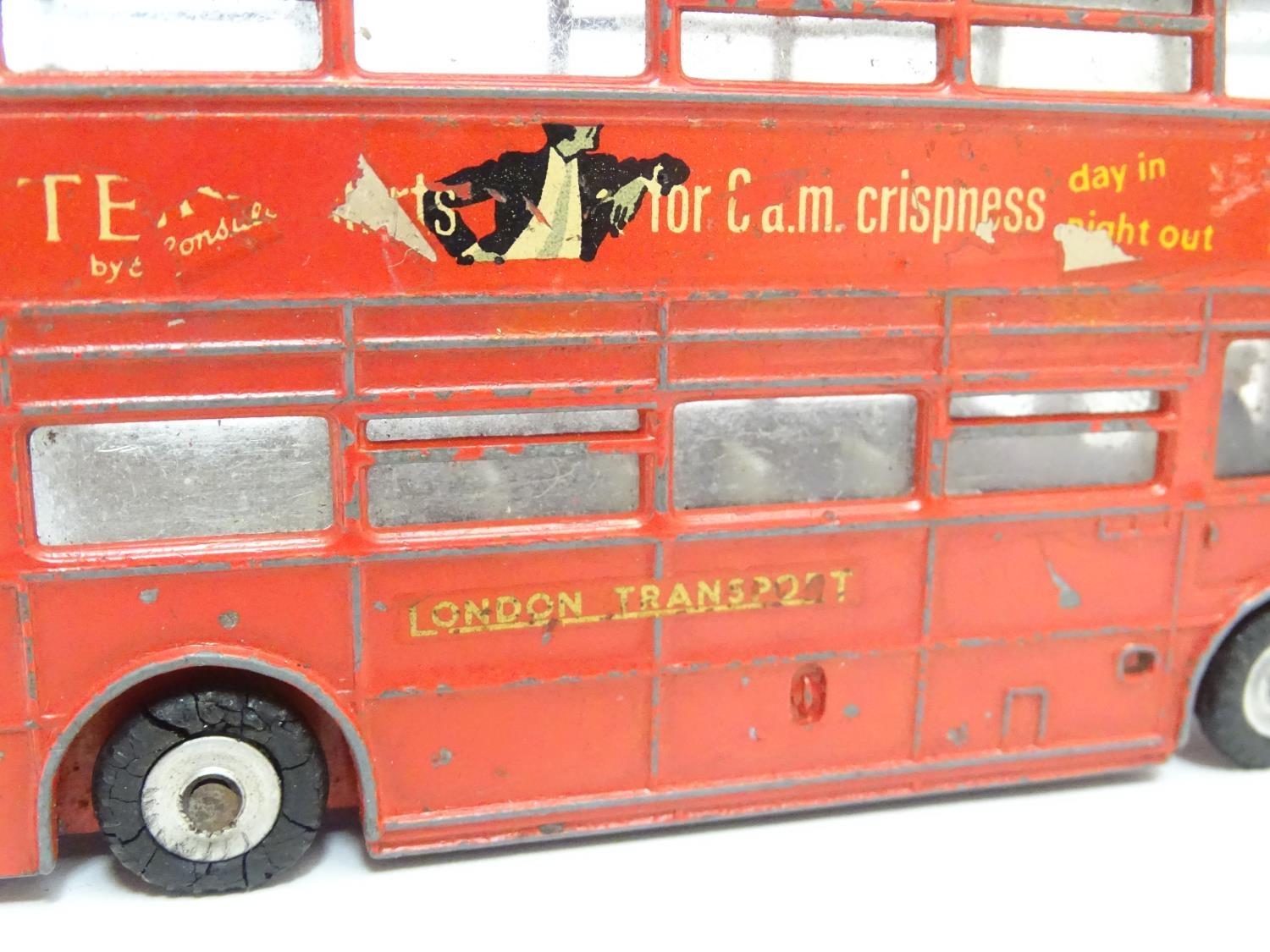 Toys: Seven Dinky Toys die cast scale model buses, comprising a Double Decker Bus, cream and red - Image 5 of 8