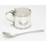 A Victorian silver mustard pot hallmarked London 1897 maker Cornelius Joshua Vander together with