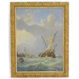 After Clarkson Stanfield (1793-1867), XIX, Chromolithograph, Leaving Port, A fishing boat leaving