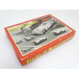 Toys: A Schuco clockwork tin model car kit, Studio III Bausatz Mercedes Benz W196. Boxed with