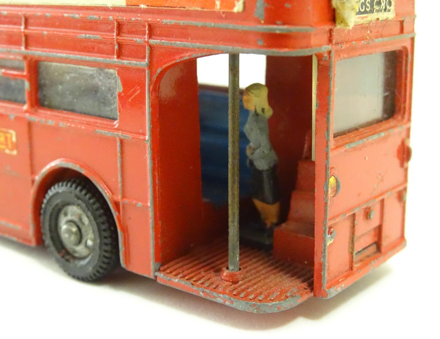 Toys: Seven Dinky Toys die cast scale model buses, comprising a Double Decker Bus, cream and red - Image 2 of 8
